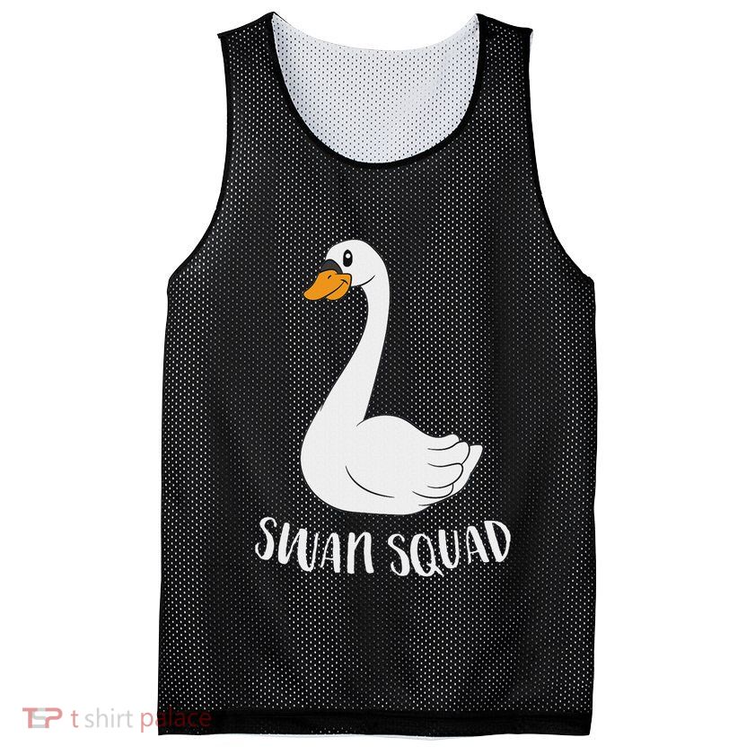 Cute Swan Squad Funny Team Swans Mesh Reversible Basketball Jersey Tank