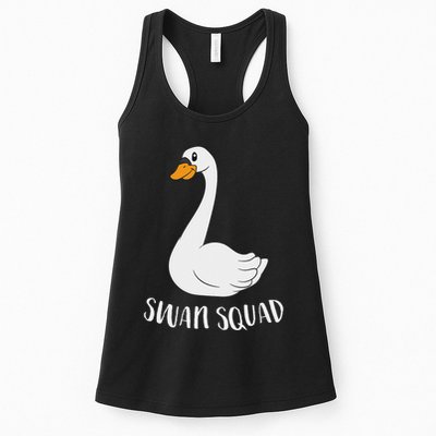 Cute Swan Squad Funny Team Swans Womens Tank Top