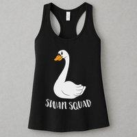 Cute Swan Squad Funny Team Swans Womens Tank Top