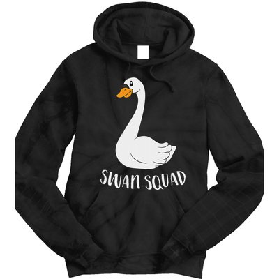Cute Swan Squad Funny Team Swans Tie Dye Hoodie