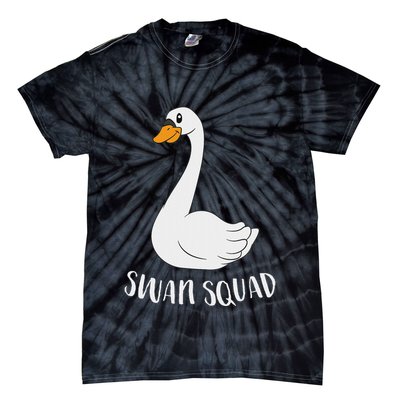Cute Swan Squad Funny Team Swans Tie-Dye T-Shirt