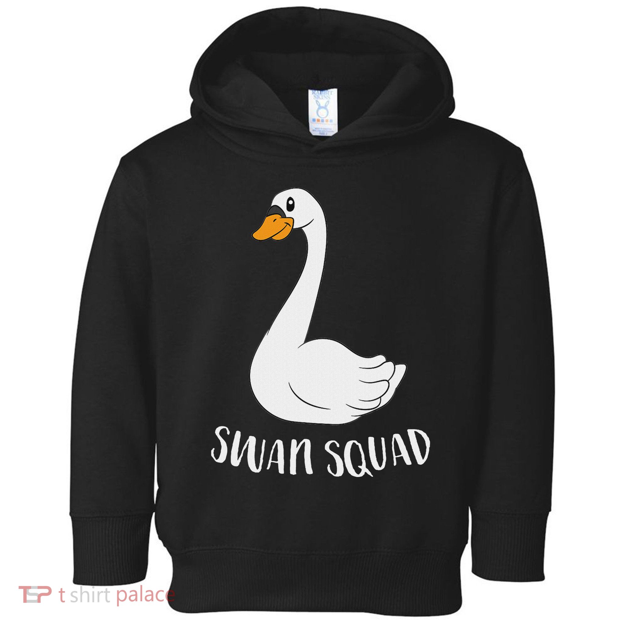Cute Swan Squad Funny Team Swans Toddler Hoodie