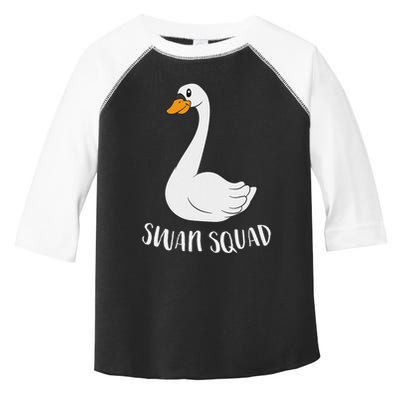 Cute Swan Squad Funny Team Swans Toddler Fine Jersey T-Shirt