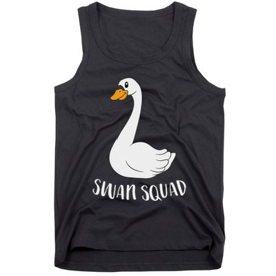 Cute Swan Squad Funny Team Swans Tank Top