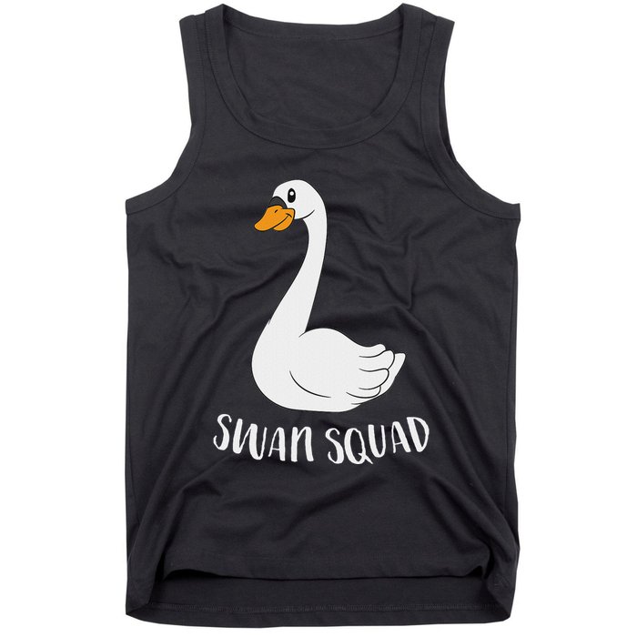 Cute Swan Squad Funny Team Swans Tank Top