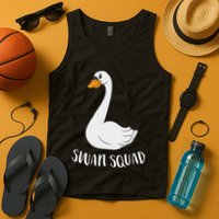 Cute Swan Squad Funny Team Swans Tank Top