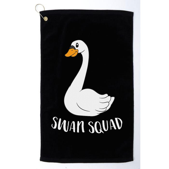 Cute Swan Squad Funny Team Swans Golf Towel