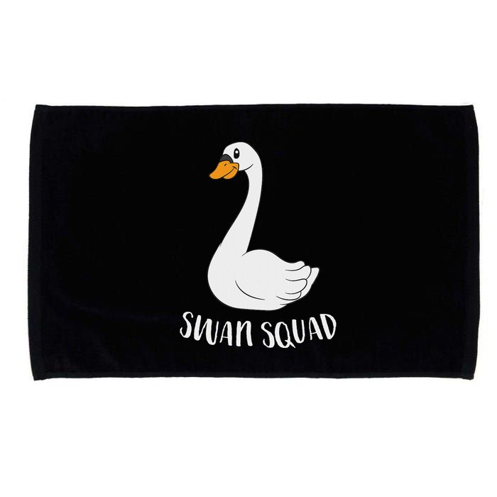Cute Swan Squad Funny Team Swans Microfiber Hand Towel