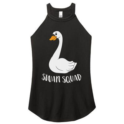 Cute Swan Squad Funny Team Swans Women's Perfect Tri Rocker Tank