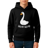 Cute Swan Squad Funny Team Swans Kids Hoodie