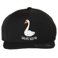 Cute Swan Squad Funny Team Swans Wool Snapback Cap