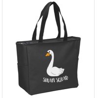 Cute Swan Squad Funny Team Swans Zip Tote Bag