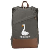 Cute Swan Squad Funny Team Swans Cotton Canvas Backpack