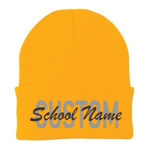 Custom School Spirit Personalize Name Text Knit Cap Winter Beanie