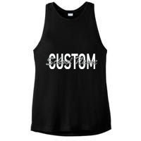 Custom School Spirit Personalize Name Text Ladies PosiCharge Tri-Blend Wicking Tank