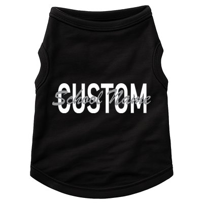 Custom School Spirit Personalize Name Text Doggie Tank