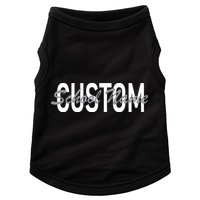 Custom School Spirit Personalize Name Text Doggie Tank