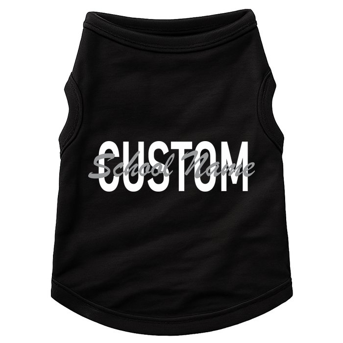 Custom School Spirit Personalize Name Text Doggie Tank