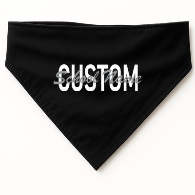 Custom School Spirit Personalize Name Text USA-Made Doggie Bandana