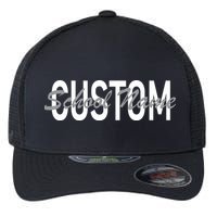 Custom School Spirit Personalize Name Text Flexfit Unipanel Trucker Cap
