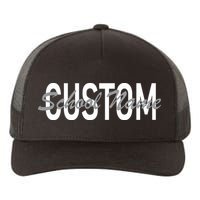 Custom School Spirit Personalize Name Text Yupoong Adult 5-Panel Trucker Hat