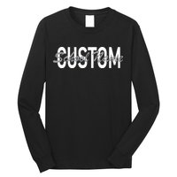 Custom School Spirit Personalize Name Text Long Sleeve Shirt