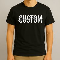 Custom School Spirit Personalize Name Text T-Shirt