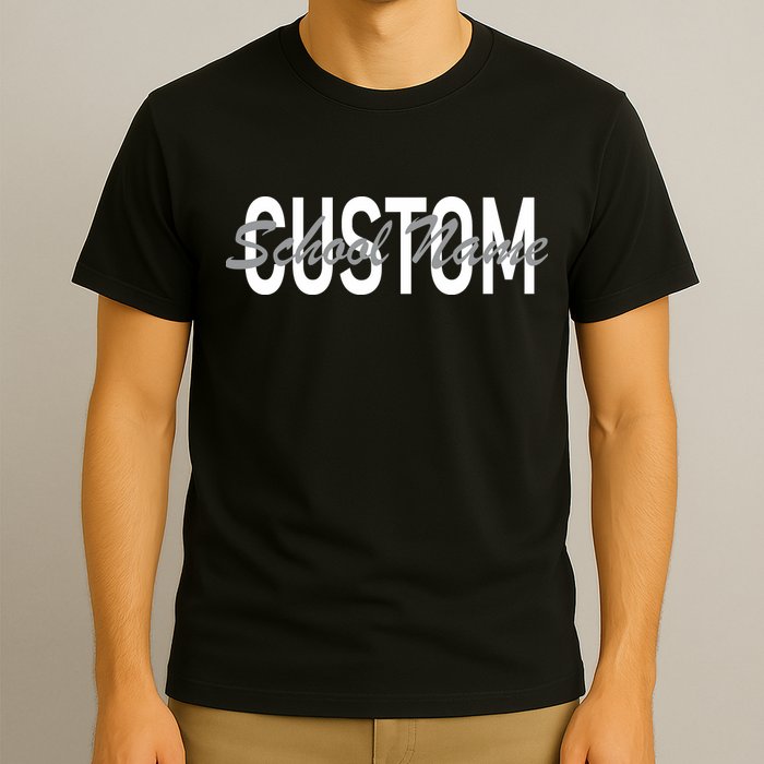 Custom School Spirit Personalize Name Text T-Shirt