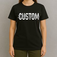 Custom School Spirit Personalize Name Text T-Shirt