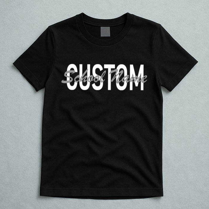 Custom School Spirit Personalize Name Text T-Shirt