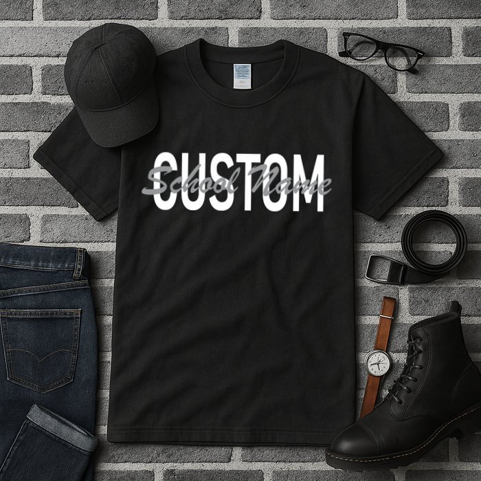 Custom School Spirit Personalize Name Text Tall T-Shirt