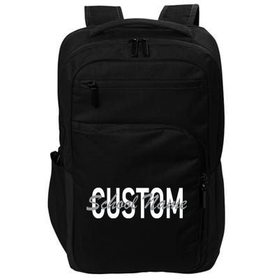 Custom School Spirit Personalize Name Text Impact Tech Backpack