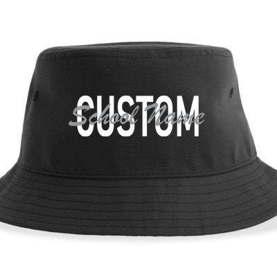 Custom School Spirit Personalize Name Text Sustainable Bucket Hat
