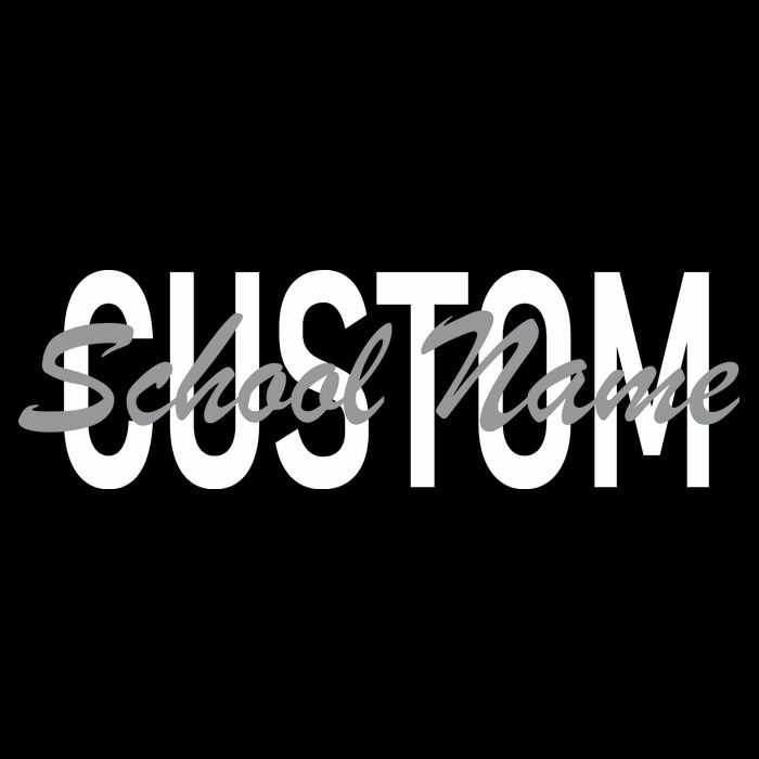 Custom School Spirit Personalize Name Text 7-Panel Snapback Hat