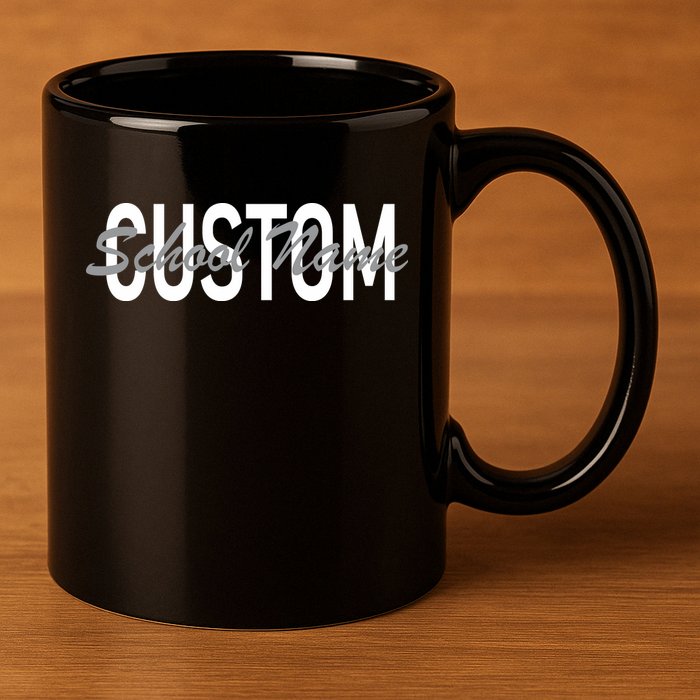 Custom School Spirit Personalize Name Text 11oz C Handle Ceramic Mug
