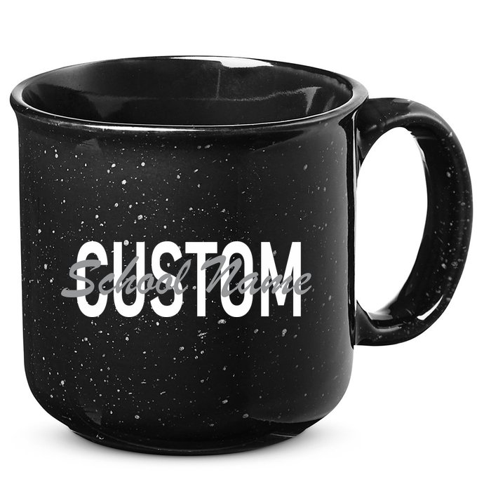 Custom School Spirit Personalize Name Text 15oz Campfire Ceramic Mug