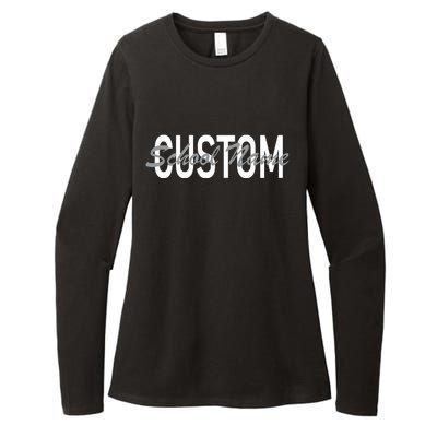 Custom School Spirit Personalize Name Text Womens CVC Long Sleeve Shirt