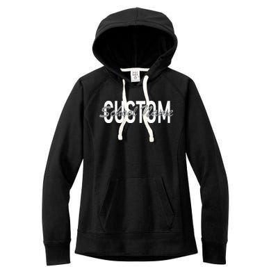Custom School Spirit Personalize Name Text Women's Fleece Hoodie
