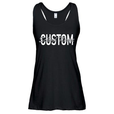 Custom School Spirit Personalize Name Text Ladies Essential Flowy Tank
