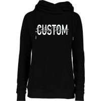 Custom School Spirit Personalize Name Text Womens Funnel Neck Pullover Hood