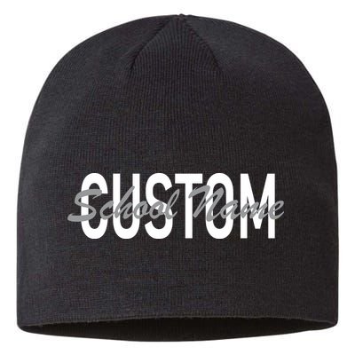 Custom School Spirit Personalize Name Text Sustainable Beanie
