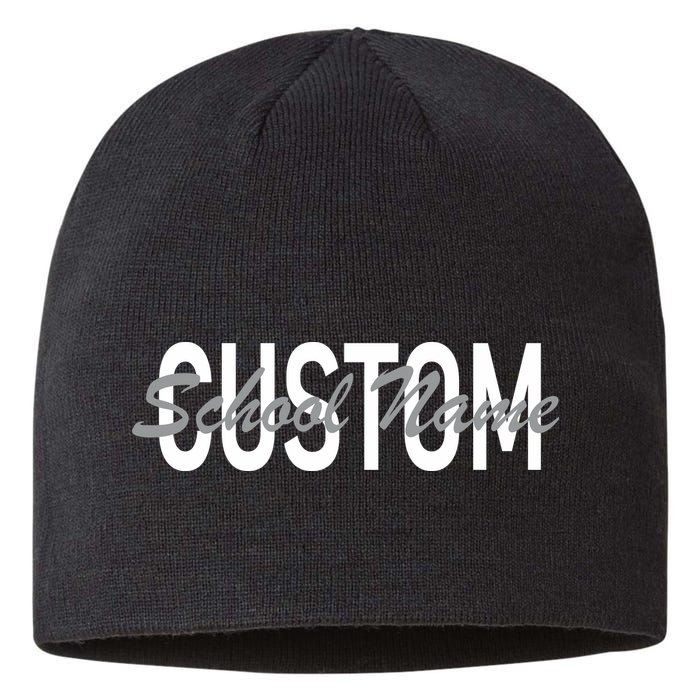 Custom School Spirit Personalize Name Text Sustainable Beanie