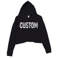 Custom School Spirit Personalize Name Text Crop Fleece Hoodie