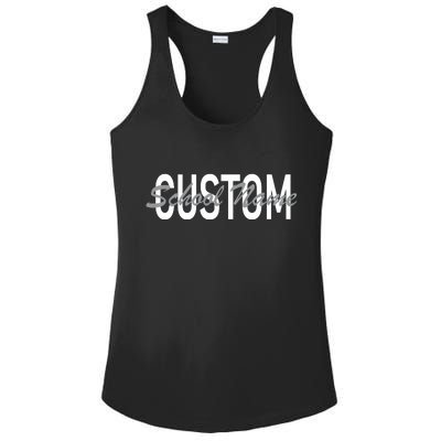 Custom School Spirit Personalize Name Text Ladies PosiCharge Competitor Racerback Tank