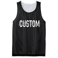 Custom School Spirit Personalize Name Text Mesh Reversible Basketball Jersey Tank