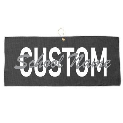 Custom School Spirit Personalize Name Text Large Microfiber Waffle Golf Towel