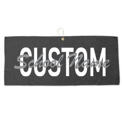 Custom School Spirit Personalize Name Text Large Microfiber Waffle Golf Towel