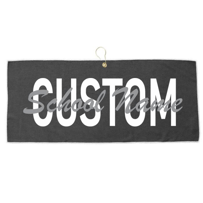 Custom School Spirit Personalize Name Text Large Microfiber Waffle Golf Towel
