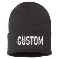 Custom School Spirit Personalize Name Text Sustainable Knit Beanie