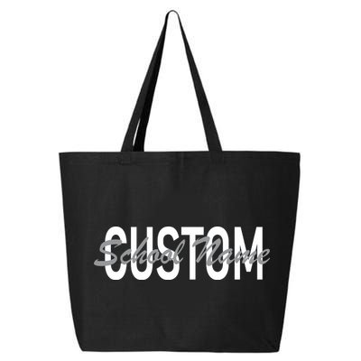 Custom School Spirit Personalize Name Text 25L Jumbo Tote